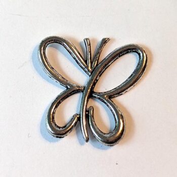 Butterfly Charm Pendant Antique Silver