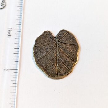 Lily Pad Leaf Pendant Antique Bronze - Image 2