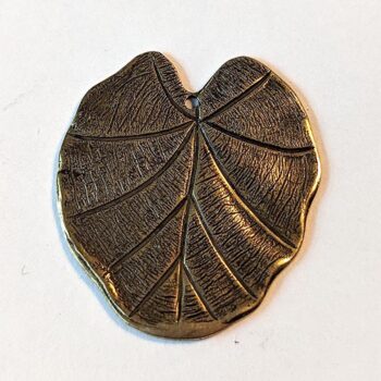 Lily Pad Leaf Pendant Antique Bronze