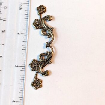 Large Flowers Pendant / Connector Antique Bronze - Image 2