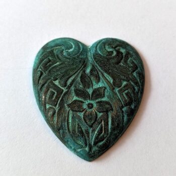 Heart Pendant Antique Bronze Patina