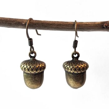 Antique Bronze Acorn Vintage Style Earrings