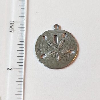 Antique Silver Sand Dollar Charm - Image 2