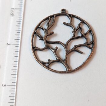 Tree of Life Hoop Pendant Antique Bronze - Image 2