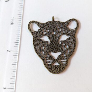 Leopard Pendant Antique Bronze - Image 3