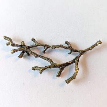 Large Branch Pendant or Connector Antique Bronze