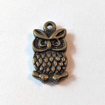 Owl Charm Antique Bronze