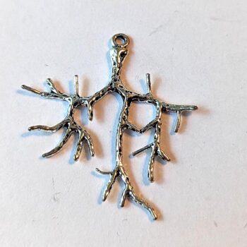 Branch Pendant Antique Silver