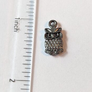 Owl Charm Small Antique Silver - Image 2