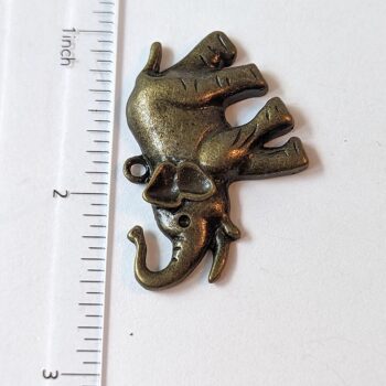 Elephant Pendant Antique Bronze - Image 2