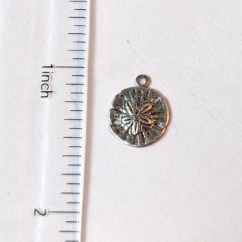 Sand Dollar Charm Antique Silver - Image 2