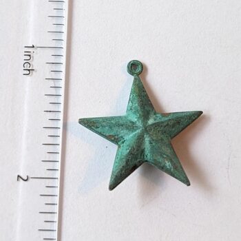 Star Pendant / Charm Antique Bronze Patina - Image 2