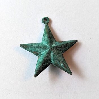 Star Pendant / Charm Antique Bronze Patina