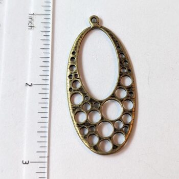 Large Oval Pendant Antique Bronze - Image 2