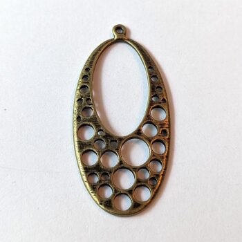 Large Oval Pendant Antique Bronze