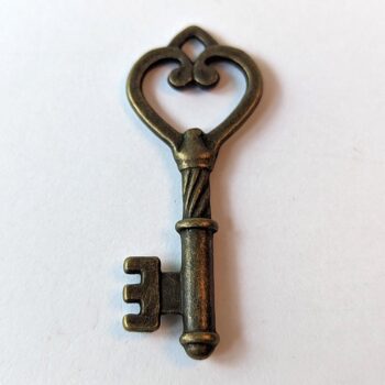 Key Pendant 3D Double Sided Antique Bronze