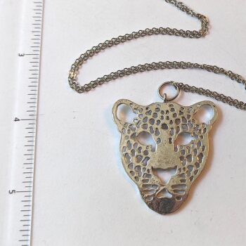 Antique Silver Leopard Necklace - Image 2