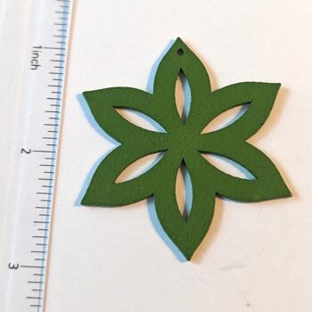 Large Green Star Laser Cut Wood Pendant - Image 2