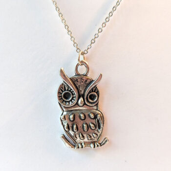 Antique Silver Owl Necklace