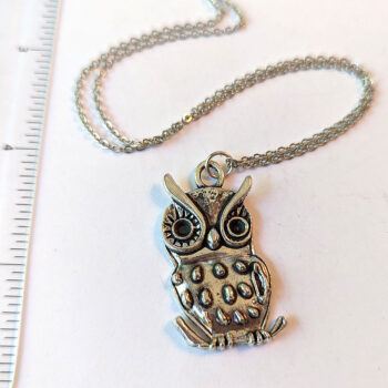 Antique Silver Owl Necklace - Image 2