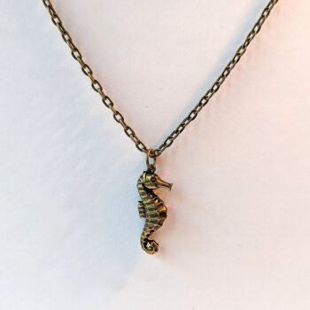 Antique Bronze Seahorse Necklace - Image 8