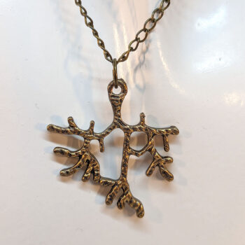 Antique Bronze Tree Branch Necklace