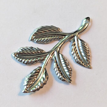 Leaf Branch Pendant / Connector Silver