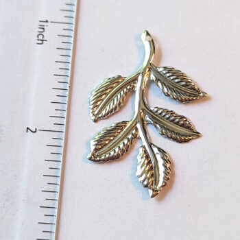 Leaf Branch Pendant / Connector Silver - Image 2