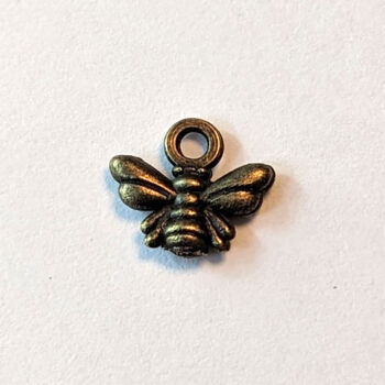 Tiny Bee Charm Antique Bronze - Image 2