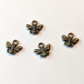 Tiny Bee Charm Antique Bronze