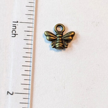 Tiny Bee Charm Antique Bronze - Image 3