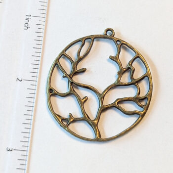 Tree of Life Hoop Pendant Antique Bronze - Image 3