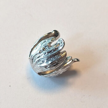 Tulip Flower Bead Cap / Pendant Silver - Image 4