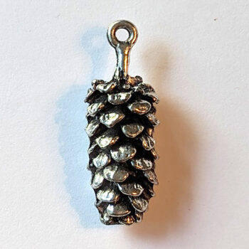 Large Pine Cone Pendant Antique Silver