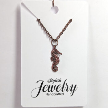 Antique Copper Seahorse Vintage Style Necklace - Image 5