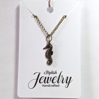 Antique Bronze Seahorse Necklace - Image 7