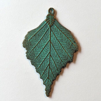 Large Leaf Pendant Antique Bronze Patina