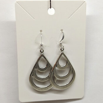 Silver Teardrop Earrings - Image 4