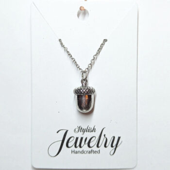 Antique Silver Acorn Necklace - Image 4