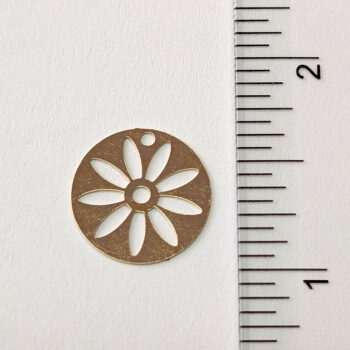 Daisy Disk Flower Charm KC Gold - Image 2