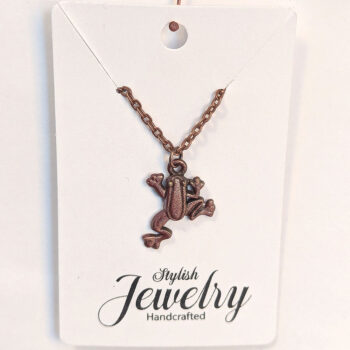 Antique Copper Frog Vintage Style Necklace - Image 5