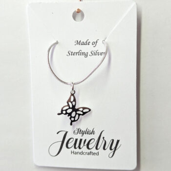 Sterling Silver Necklaces With Angle Butterfly 18" - Image 17