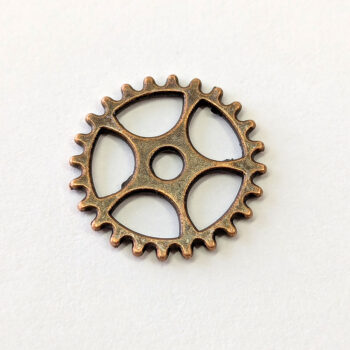 Steampunk Cog Bit Charm Antique Copper