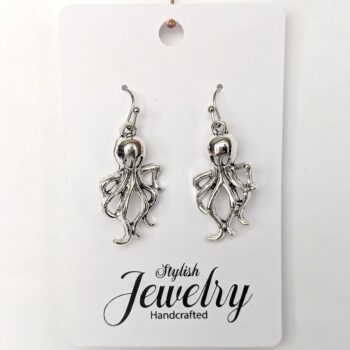Antique Silver Octopus Earrings - Image 6