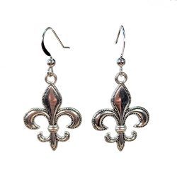 Antique Silver Fleur-de-lis Earrings