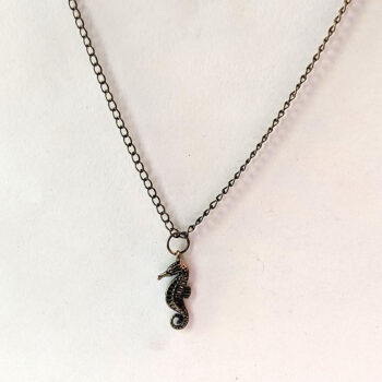 Antique Bronze Seahorse Necklace - Image 4