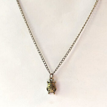 Antique Bronze Ladybug Necklace - Image 4