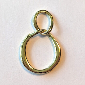 Irregular Interlinking Hoops Pendant / Connector Gold - Image 3