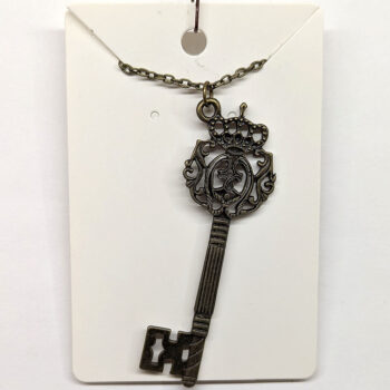 Antique Bronze Master Key Vintage Style Necklace - Image 3