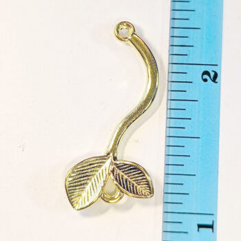 Leaf Branch Pendant / Connector Gold - Image 2